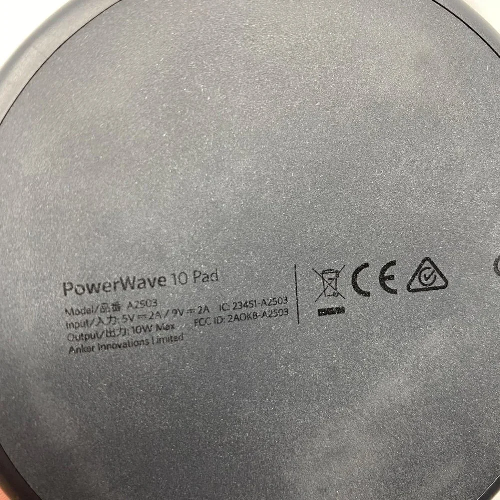 Anker PowerWave Pad Wireless Charger 10W Qi Fast Charging Pad With Wall Charger
